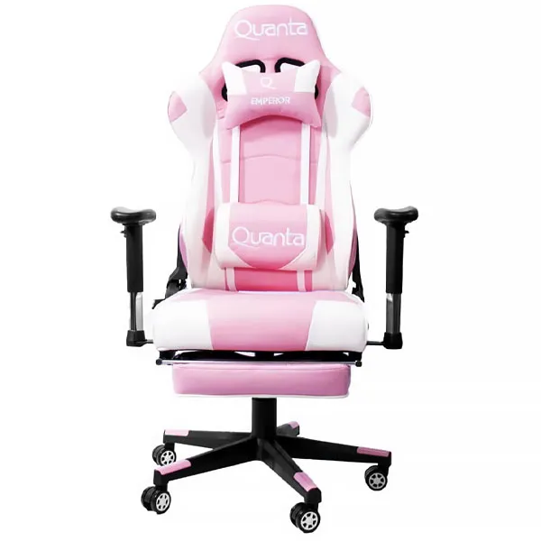 CADEIRA QUANTA QTGC20 GAMER EMPEROR BRANCO/ROSA