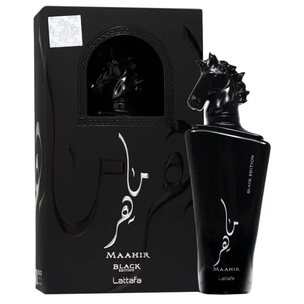PERFUME MASCULINO ARABE LATTAFA MAAHIR BLACK EDP 100ML (730362)