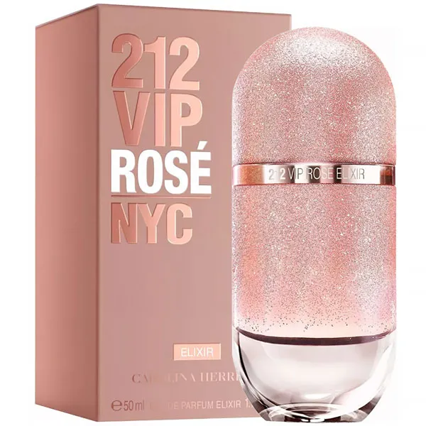 PERFUME FEMININO CAROLINA HERRERA 212 VIP ROSE ELIXIR NYC EDP 50ML(499