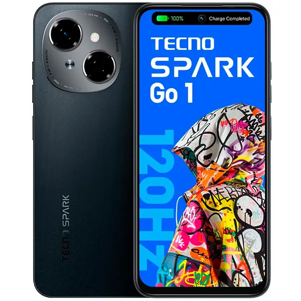 Smartphone TECNO Spark Go 1 KL4 Dual SIM de 128GB/4GB RAM de 6.67" 13MP/8MP - Startrail Black