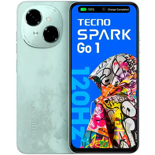 Smartphone TECNO Spark Go 1 KL4 Dual SIM de 128GB/4GB RAM de 6.67" 13MP/8MP - Magic Skin Green