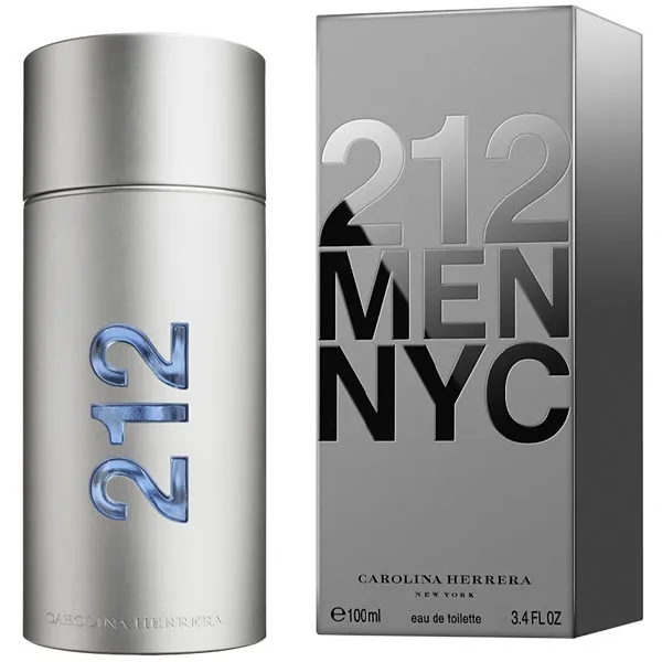 Perfume Masculino Carolina Herrera 212 Men NYC EDT 100ml (Frasco Danificado)