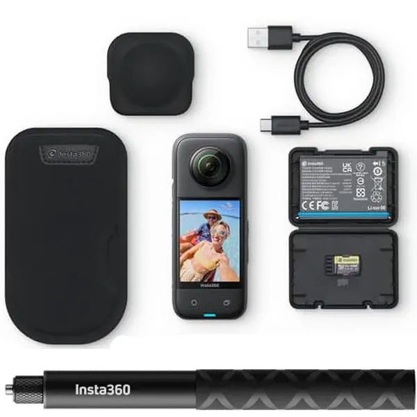 CAMERA INSTA360 X3 CINSAAQU ADVENTURE 4K ACTION CAM KIT PRETO
