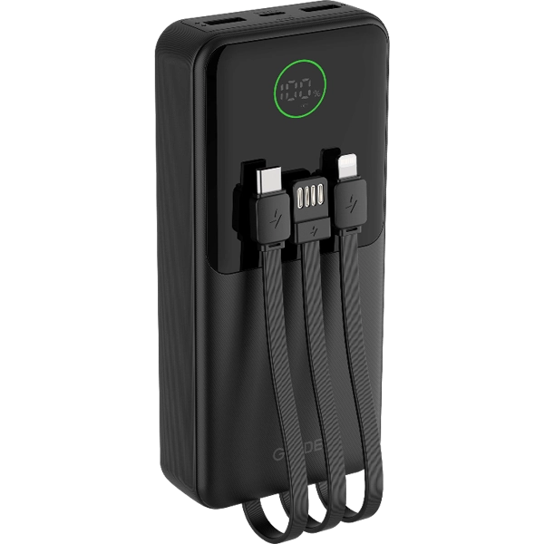 Cargador Portátil G-TiDE Easy1 10.000 mAh 5 Salidas USB y USB-C - Negro