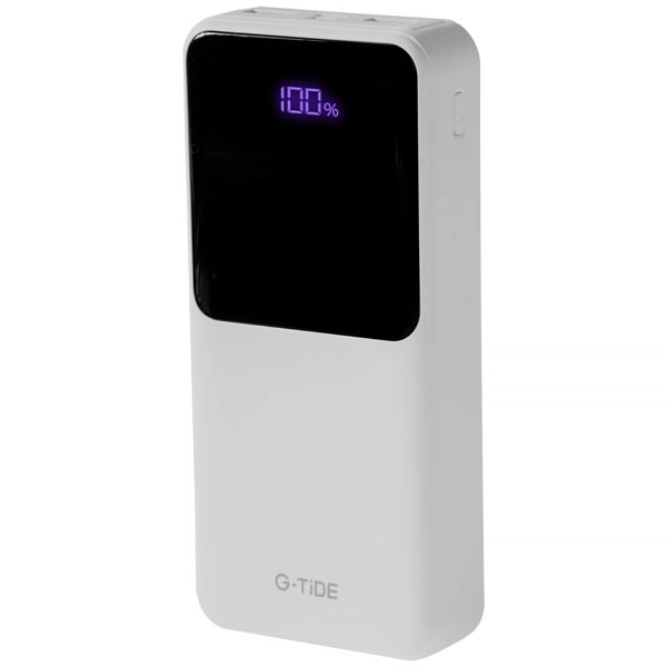 Carregador Portátil G-TiDE Easy2 20.000 mAh Saídas Lightning/USB-C/USB - Branco