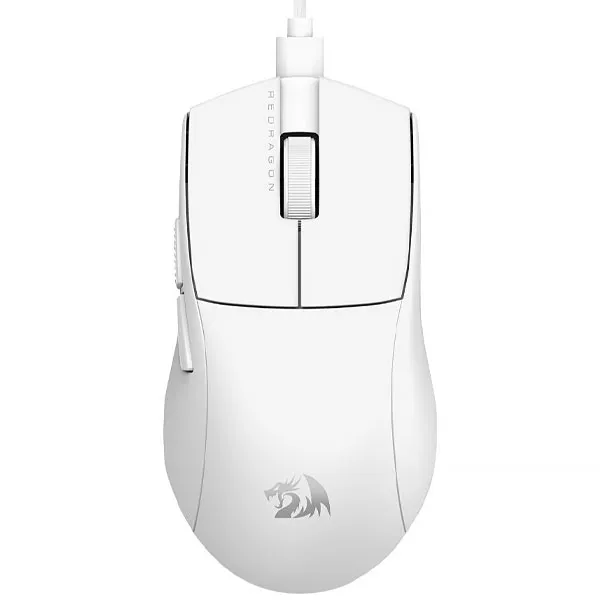 Mouse Gaming Redragon K1NG 1K M724W USB até 12.400 DPI - Branco