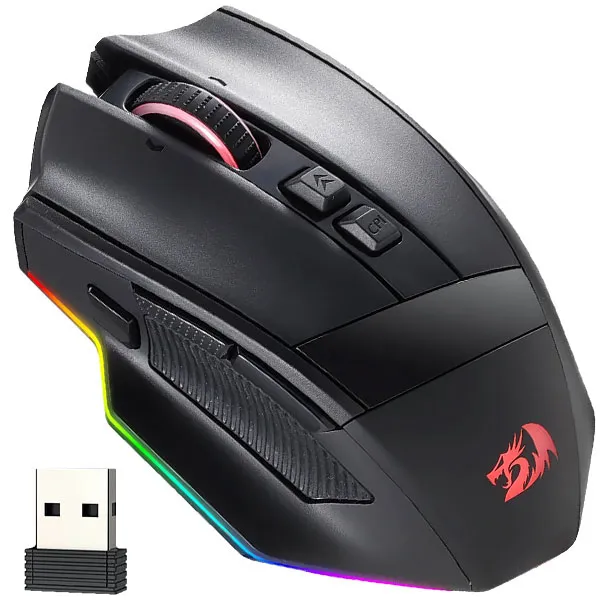 MOUSE REDRAGON M813RGB PRO RIND PRO WIRELESS GAMING USB OPTICO PRETO