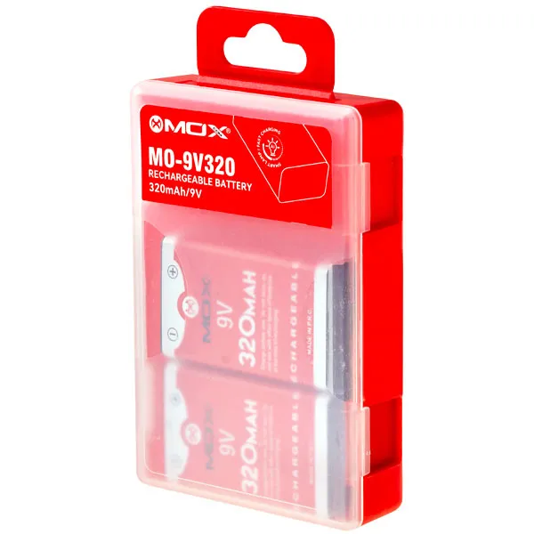 BATERIA MOX MO-9V320 9V RECARREGAVEL 320MAH C/2UNIDADES