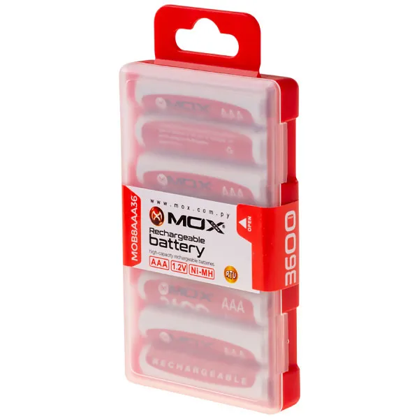 PILHA MOX RECARREGAVEL MOB8AAA36 3600MAH AAA C/8UNIDADES