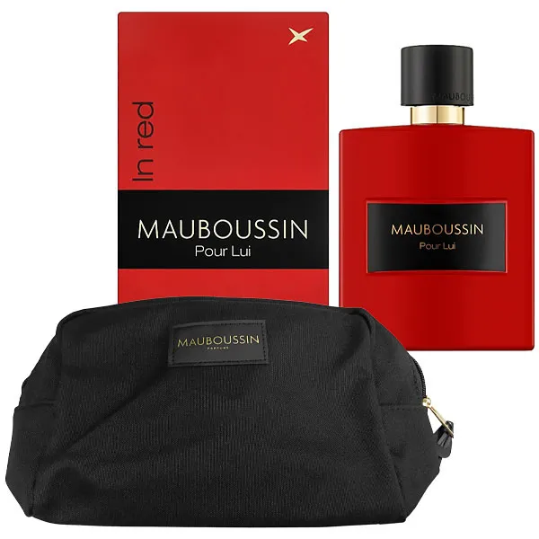 PERFUME MASCULINO MAUBOUSSIN POUR LUI IN RED EDP 100ML+NECESER KT(7818