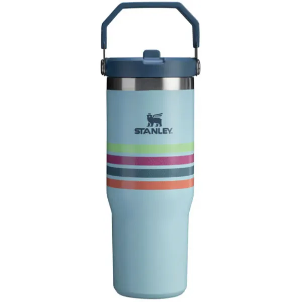 GARRAFA TERMICA STANLEY 993-805 ICEFLOW FLIP STRAW TUMBLER VD/AZ 887ML