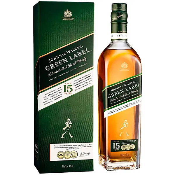 BEBIDA WHISKY JOHNNIE WALKER GREEN LABEL 15ANOS 750ML (4338)