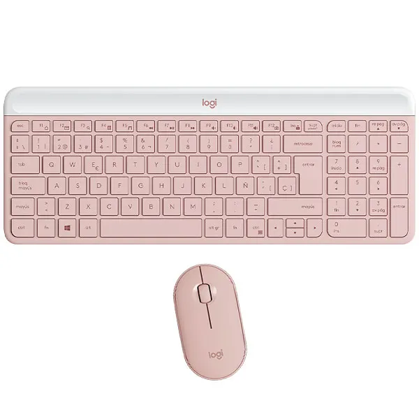 TECLADO LOGITECH MK470 WIRELESS ESPANHOL+MOUSE ROSA