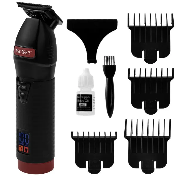 MAQUINA  PROSPER P-2130 HAIR CLIPPER RECARREGAVEL 2V PRETO/VERMELHO