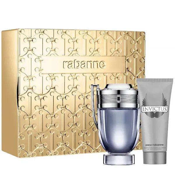 Kit Perfume Masculino Paco Rabanne Invictus EDT 100 ml + Shampoo 2 em 1