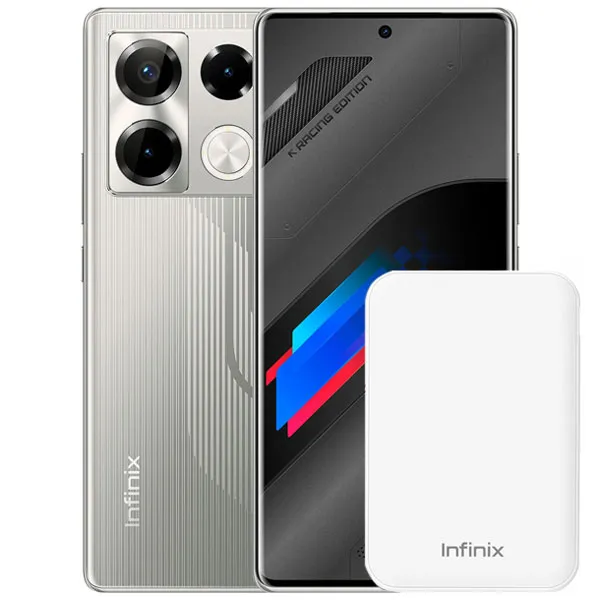 Smartphone Infinix NOTE 40 Pro 5G NFC Dual SIM de 256GB/8GB RAM de 6.78" 108+2+2MP/32MP - Racing Grey + Carregador Portátil Wireless
