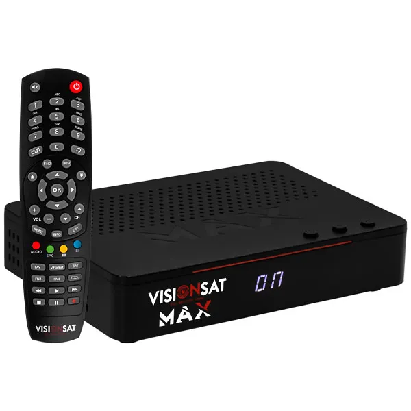 RECEPTOR FTA VISIONSAT MAX WIFI EMBUTIDO PRETO