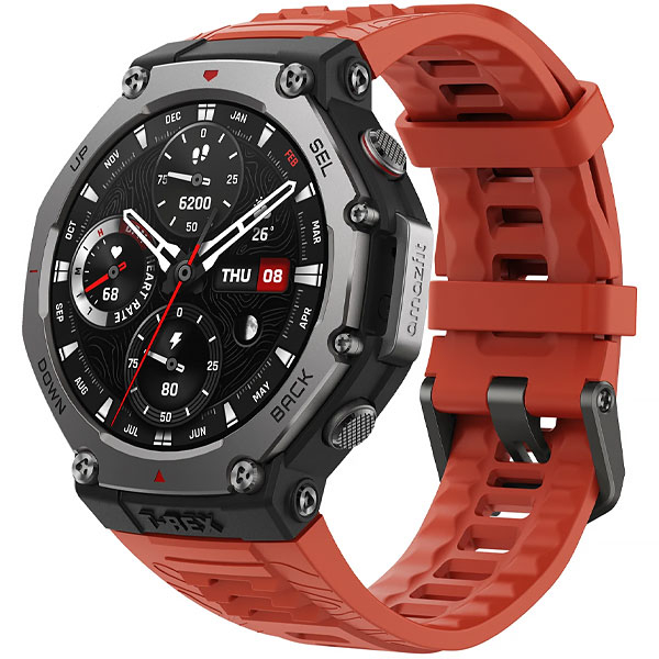 RELOGIO AMAZFIT T-REX 3 A2323 SMART WATCH VERMELHO