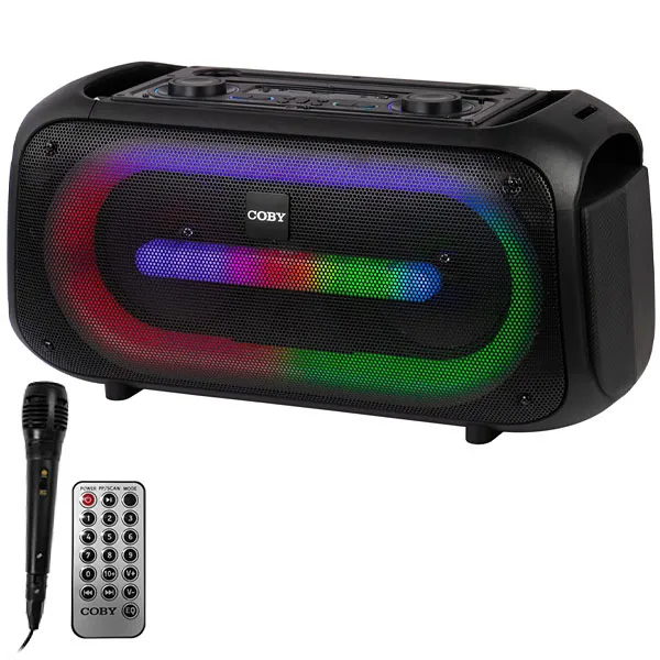 CAIXA KARAOK COBY CY3362-263 USB BLUETOOTH 1MICROFONE 35000WATTS 2V PR
