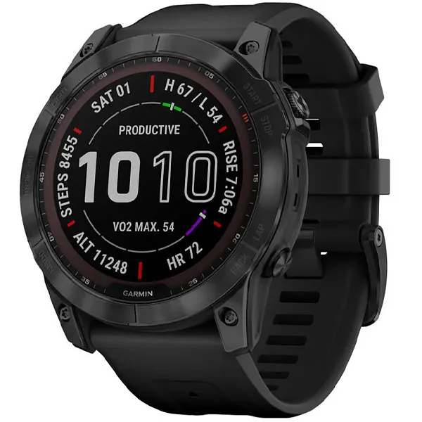 Smartwatch Garmin Fenix 7X Sapphire Solar 010-02541-22 com GPS/Wi-Fi - Preto