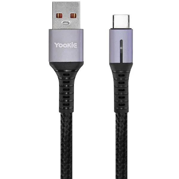 CABO  USB USB-C YOOKIE CB87 1METRO PRETO/CINZA