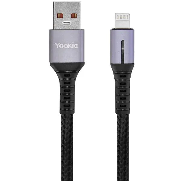 CABO  USB LIGHTNING YOOKIE CB87 1METRO PRETO/CINZA