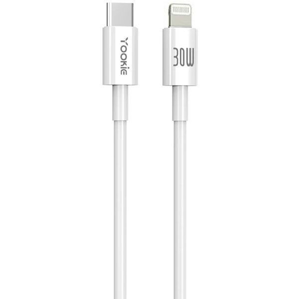 CABO  USB-C LIGHTNING YOOKIE CB88 2METROS BRANCO