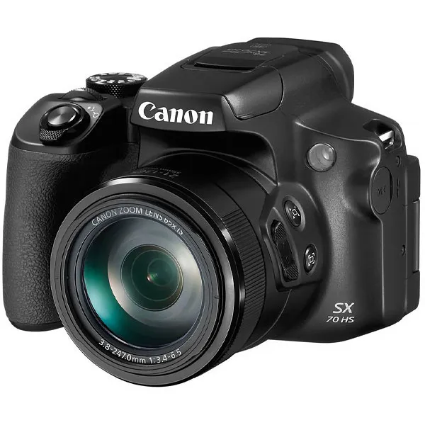 Câmera Canon PowerShot SX70 HS 20.3MP 4K de 3.0" com Wi-Fi/Bluetooth - Preta