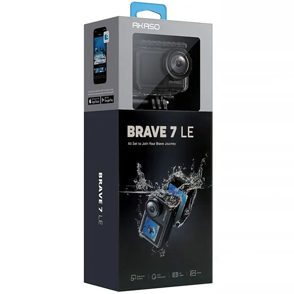 CAMERA AKASO BRAVE 7 LE 20MP 4K WIFI PRETO