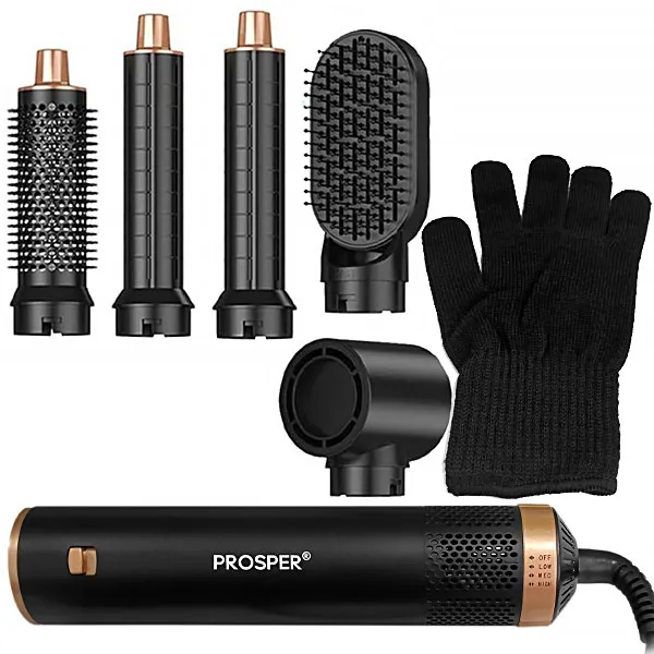 ESCOVA CABELO PROSPER P-1126 5EM1 1300WATTS 220V/50/60HZ PRETO/DOURADO