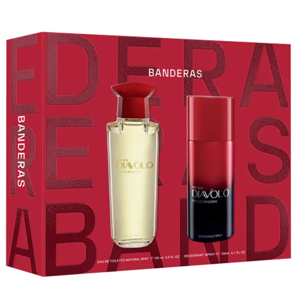 PERFUME MASCULINO ANTONIO BANDERAS DIAVOLO EDT 100ML+DEO 150ML KIT(630