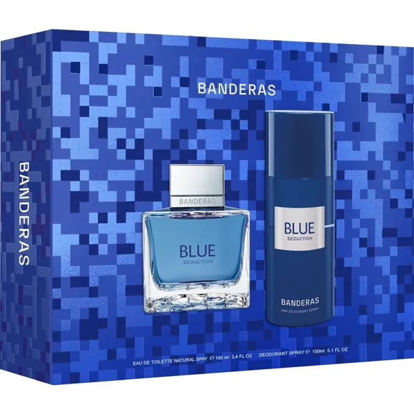 Kit Perfume Masculino Antonio Banderas Blue Seduction EDT 100 ml + Desodorante