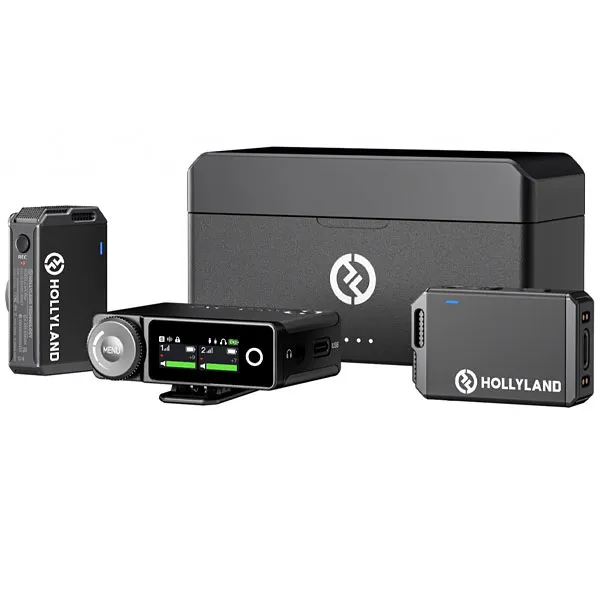 MICROFONE LAPELA HOLLYLAND LARK MAX(2TX+1RX)WIRE 2MIC ANATEL PRETO