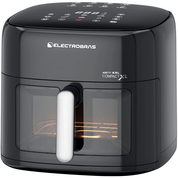 Fritadeira Elétrica ElectroBras Compact XL EBAF-86D 1.900 watts 8.5 Litros 220 - 240 V ~ 50/60 Hz - Cinza/Preta