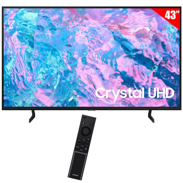 Smart TV LED 43" Samsung Crystal UHD UN43CU7090G 4K Ultra HD Tizen Wi-Fi/Bluetooth com Conversor Digital