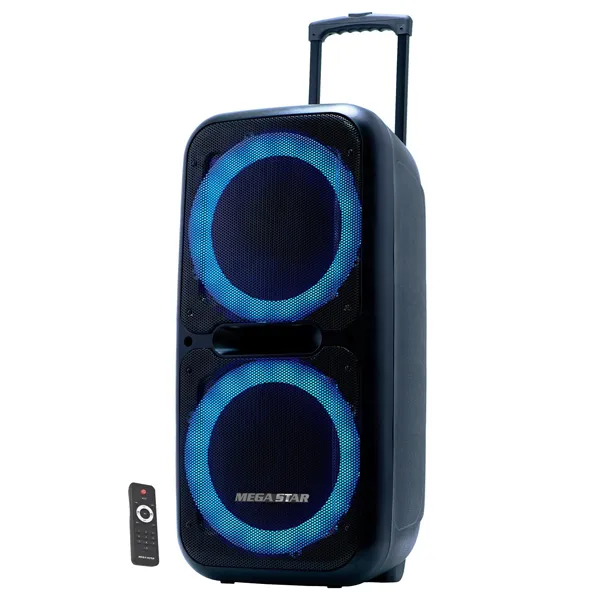 CAIXA KARAOK MEGASTAR SPA820BTE USB BLUETOOTH 1MICROFONE 40W 2V PRETO