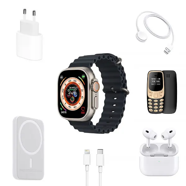 RELOGIO S/MARCA X8 PLUS SMART WATCH DOURADO/PRETO (KIT VARIADO)