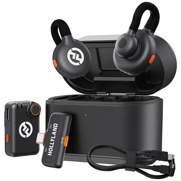MICROFONE LAPELA HOLLYLAND LARK M2S COMBO(2TX+1RX)WIR USB-C LIGH CAM C