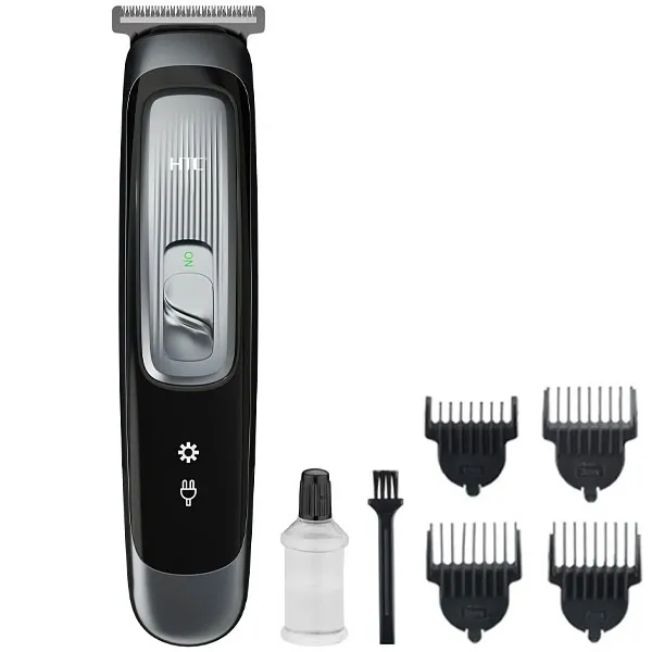 BARBEADOR HTC AT-505 HAIR TRIMMER USB-C RECARREGAVEL SILVER/PRETO