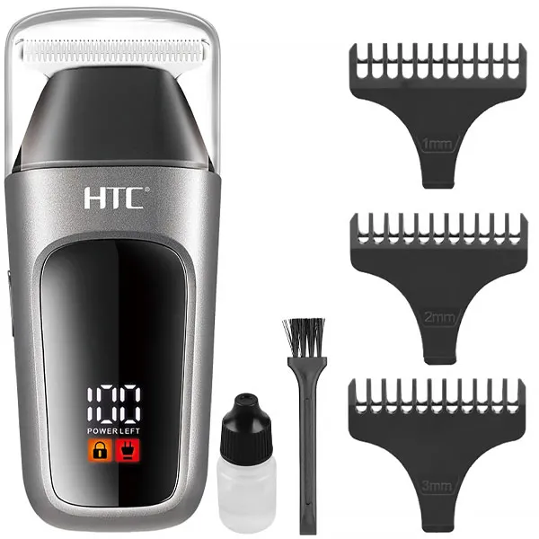 MAQUINA HTC AT-119 HAIR CLIPPER USB-C RECARREGAVEL 2V CINZA/PRETO