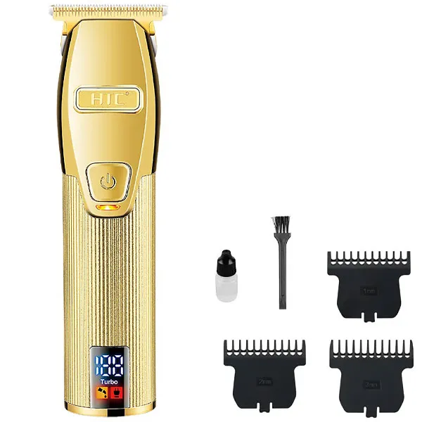 MAQUINA HTC AT-566 HAIR CLIPPER USB-C RECARREGAVEL 2V DOURADO