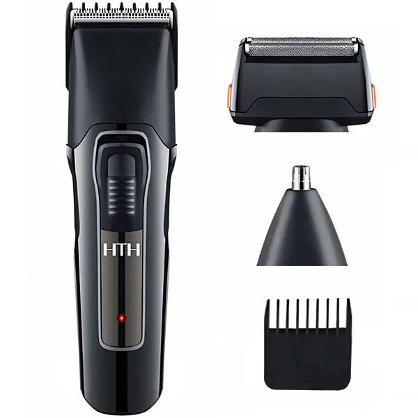 MAQUINA  HTC AT-1088C 3EM1 SUPER GROOMING KIT RECARREGAVEL 2V PRETO