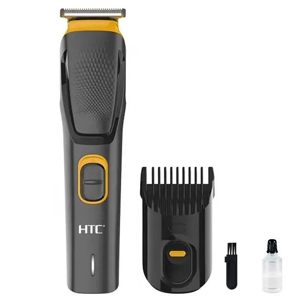 BARBEADOR HTC AT-509 HAIR TRIMMER USB-C RECARREGAVEL PRETO/AMARELO