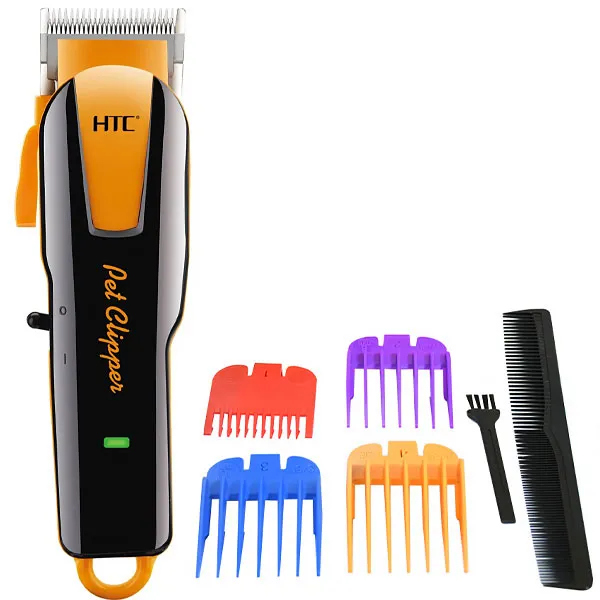 MAQUINA HTC CT-8086 PET HAIR CLIPPER P/CACHORRO 2V AMARELO/PRETO