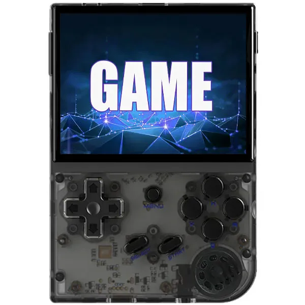 GAME ANBERNIC RG35XX 3.5" +64GB +JOGO PRETO/TRANSPARENTE