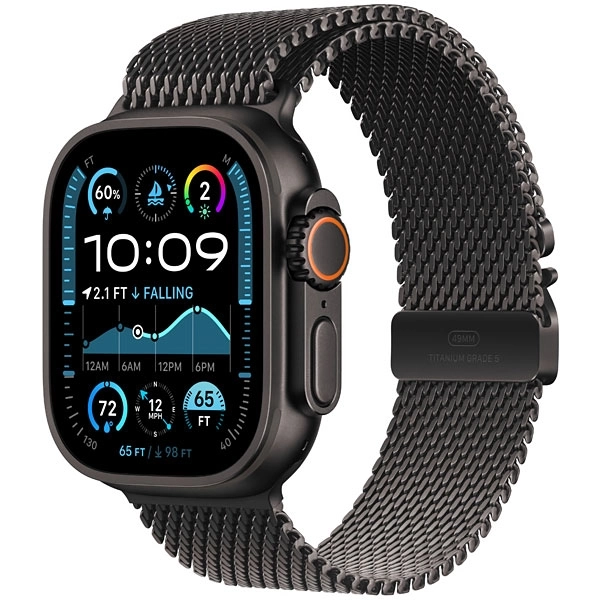RELOGIO APPLE ULTRA 2 49MM CEL L MX5V3BE/A MILANESE LOOP ANATEL BLA TI