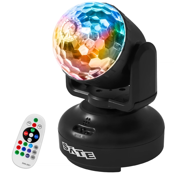 LUZ LED SATELLITE A-MH014 MINI MOVING HEAD LIGHT RGB PRETO