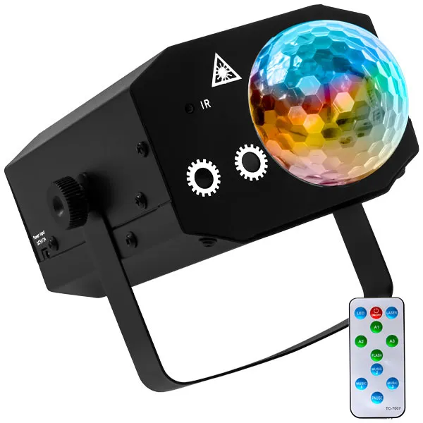 LUZ LED SATELLITE A-MH015 LASER MAGIC BALL PRETO