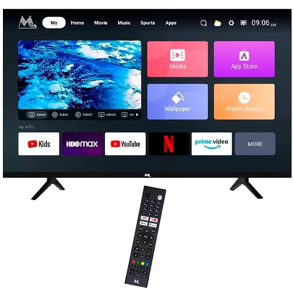 TV  MTEK 32" MH32FSAHD6 SMART HD BLUETOOTH ANDROID/GOOGLE TV+CONVERSOR