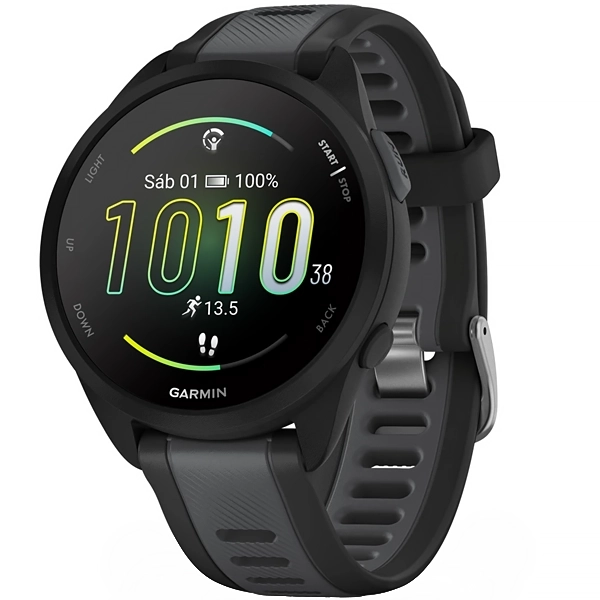 Smartwatch Garmin Forerunner 165 010-02863-AC AMOLED com GPS/Bluetooth - Cinza/Preto (CX Feia)
